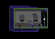 Batman: The Caped Crusader for Commodore 64 - Watch out for thrown knives and flying creatures!