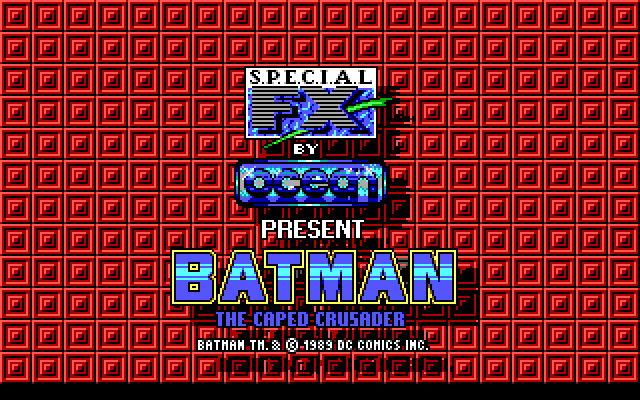 Batman: The Caped Crusader IBM PC/Compatibles Screenshot: Title screen.