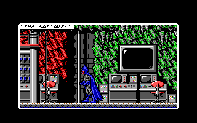 Batman: The Caped Crusader IBM PC/Compatibles Screenshot: Beginning in the batcave...
