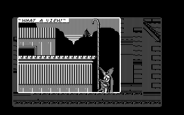 Batman: The Caped Crusader IBM PC/Compatibles Screenshot: What a view up here...