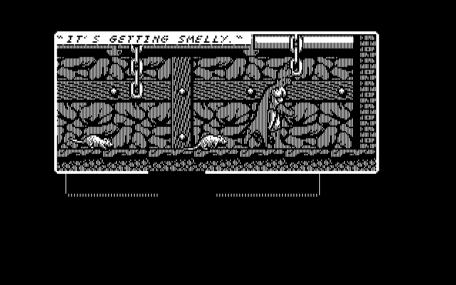 Batman: The Caped Crusader IBM PC/Compatibles Screenshot: In the sewers...
