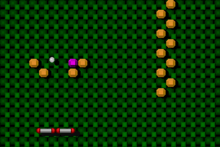 Bananoid IBM PC/Compatibles Screenshot: Only one brick left...