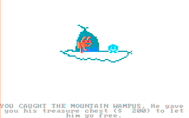 M.U.L.E. IBM PC/Compatibles Screenshot: Caught the Mountain Wampus!
