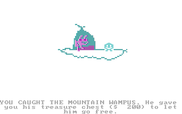M.U.L.E. IBM PC/Compatibles Screenshot: Caught the Mountain Wampus!