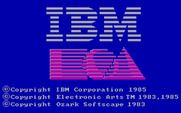 M.U.L.E. for IBM PC/Compatibles - IBM and Electronic Arts logos.