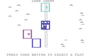 M.U.L.E. for IBM PC/Compatibles - Land grant; each player selects plots of land.