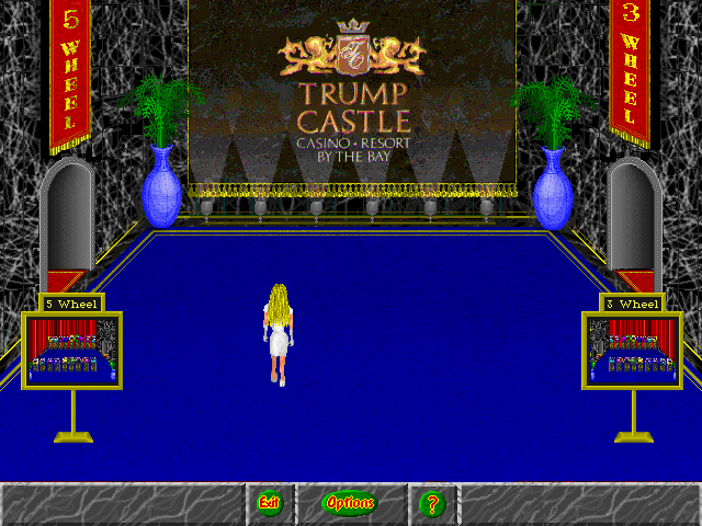 Trump Castle 3 IBM PC/Compatibles Screenshot: The entrance to the slot machines.