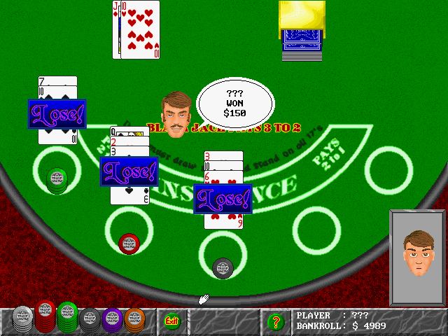 Trump Castle 3 IBM PC/Compatibles Screenshot: Almost everyone lost this time around!