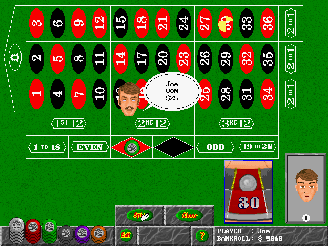 Trump Castle 3 IBM PC/Compatibles Screenshot: Joe won $25!!