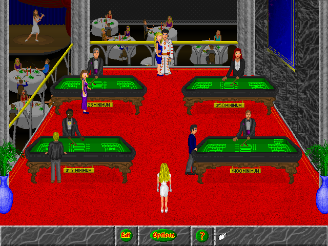 Trump Castle 3 IBM PC/Compatibles Screenshot: The craps room.