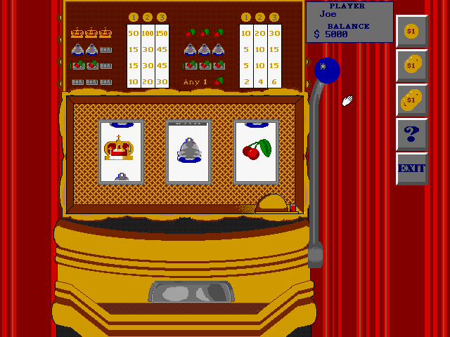 Trump Castle 3 IBM PC/Compatibles Screenshot: Ready to try the slot machine?