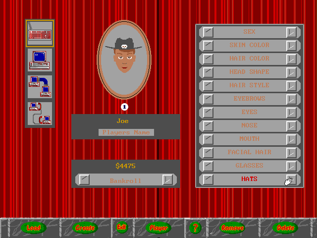 Trump Castle 3 IBM PC/Compatibles Screenshot: The character editor.