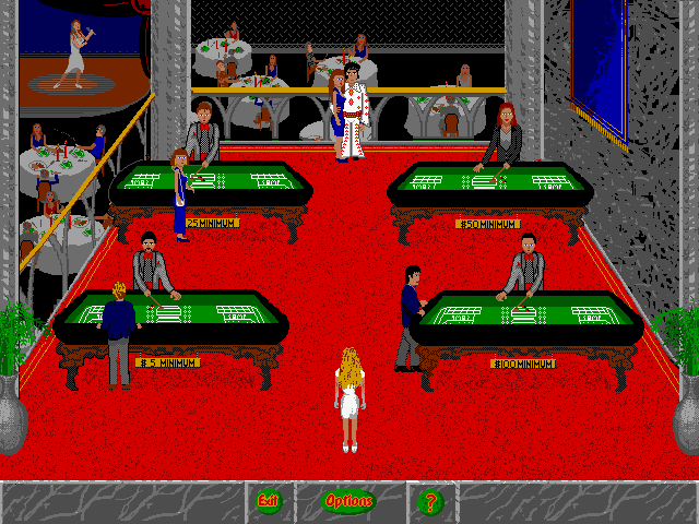 Trump Castle 3 IBM PC/Compatibles Screenshot: The craps room.