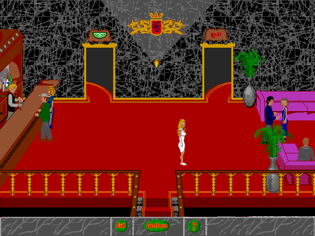 Trump Castle 3 IBM PC/Compatibles Screenshot: The top floor of the casino.