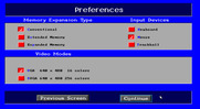 Trump Castle 3 for IBM PC/Compatibles - Video, memory, and other settings.