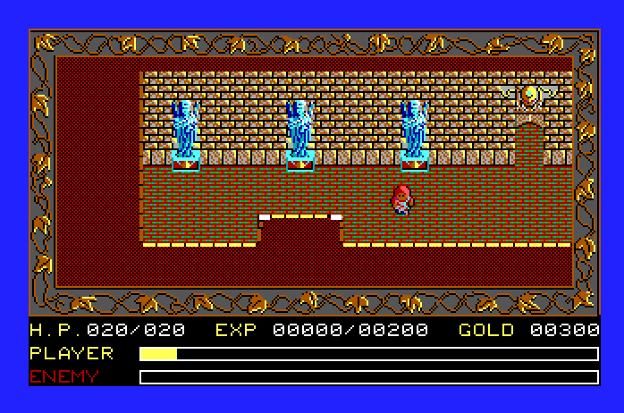Ys: The Vanished Omens Apple IIgs Screenshot: Exploring the temple.