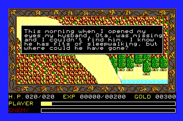 Ys: The Vanished Omens Apple IIgs Screenshot: Hmm...is this information useful?