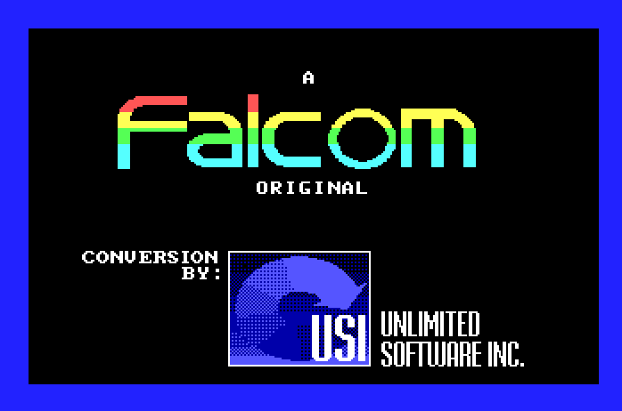 Ys: The Vanished Omens Apple IIgs Screenshot: Falcom / Unlimited Software logos.