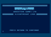 Football Manager for Atari 8-bit - Title screen.