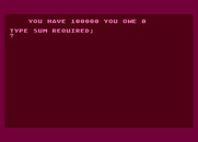 Football Manager for Atari 8-bit - Taking out a loan...