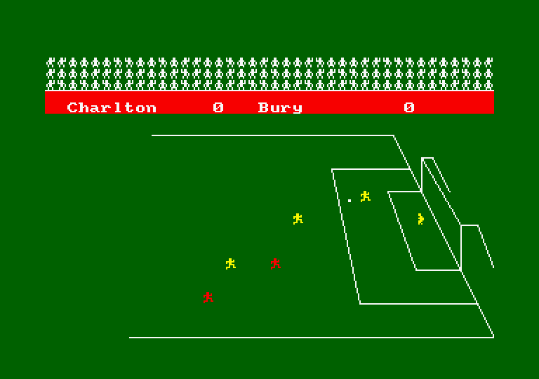 Football Manager Amstrad CPC Screenshot: Some highlights from the match are animated.