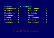 Football Manager for Amstrad CPC - Some more results and stats...