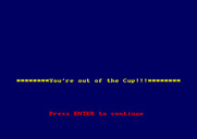 Football Manager for Amstrad CPC - I'm out of the cup!