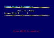 Football Manager for Amstrad CPC - The first match is about to begin.