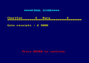 Football Manager for Amstrad CPC - The final score.