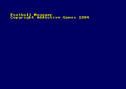 Football Manager for Amstrad CPC - Title screen.