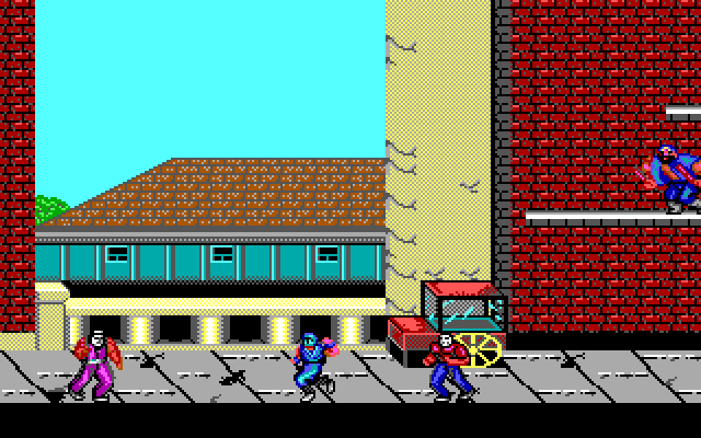 Ninja Gaiden IBM PC/Compatibles Screenshot: Trapped! How to get out of here?