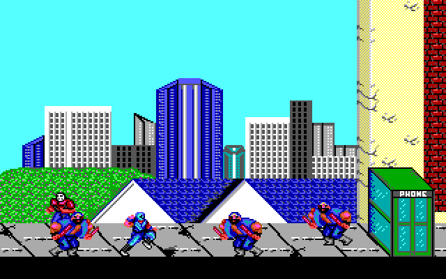 Ninja Gaiden IBM PC/Compatibles Screenshot: Game start.