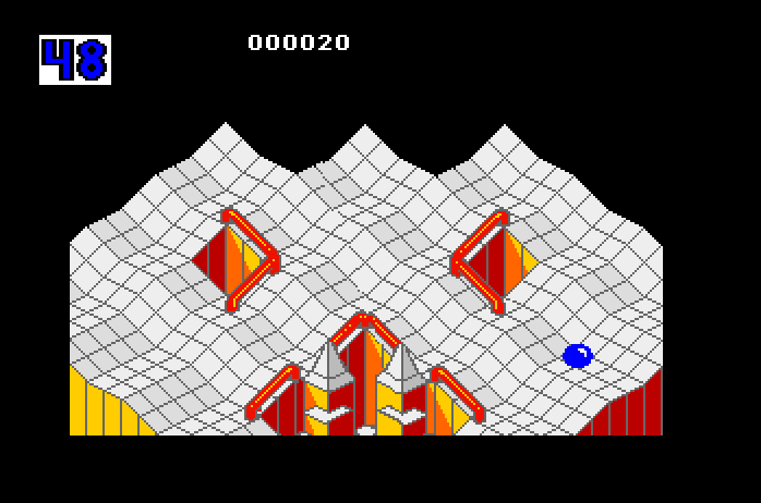 Marble Madness Apple IIgs Screenshot: Game start.