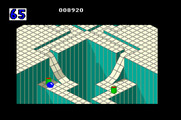 Marble Madness for Apple IIgs - Don't get caught by those green things!