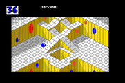 Marble Madness for Apple IIgs - This maze goes uphill instead of downhill.