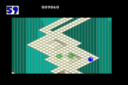 Marble Madness for Apple IIgs - Acid puddles will dissolve your marble.
