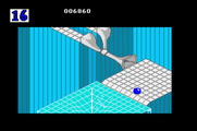 Marble Madness for Apple IIgs - This icy section of maze can be tricky to cross.