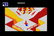 Marble Madness for Apple IIgs - Heading down the path of the first maze...