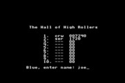 Marble Madness for Apple IIgs - Game over. Enter your initials into the high score table.