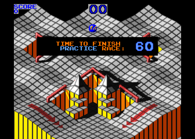 Marble Madness Arcade Screenshot: Game start.