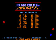 Marble Madness for Arcade - Title screen and high scores.