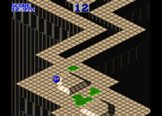 Marble Madness for Arcade - The acid puddles are deadly to marbles...