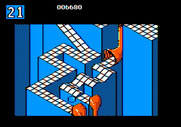 Marble Madness for Apple II - A narrow path, and my marble fell off!