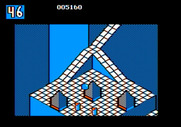Marble Madness for Apple II - Avoid these marble-eating opponents...