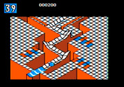 Marble Madness for Apple II - The end of the first course.