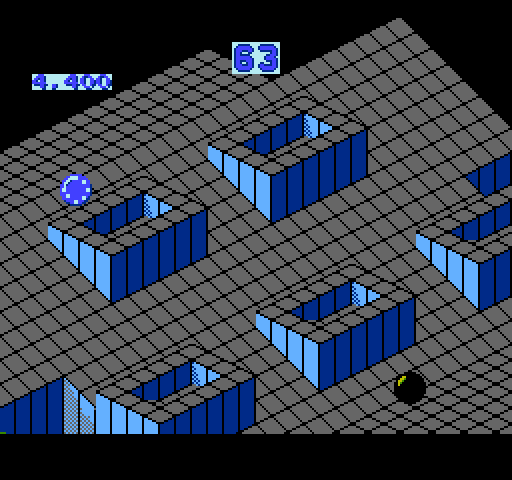 Marble Madness NES / Famicom Screenshot: Start of the second maze.