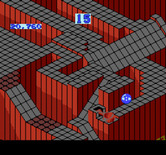 Marble Madness for NES / Famicom - This catapult propels the marbel to the next section of maze...