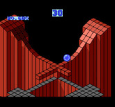 Marble Madness for NES / Famicom - The path is narrow here...