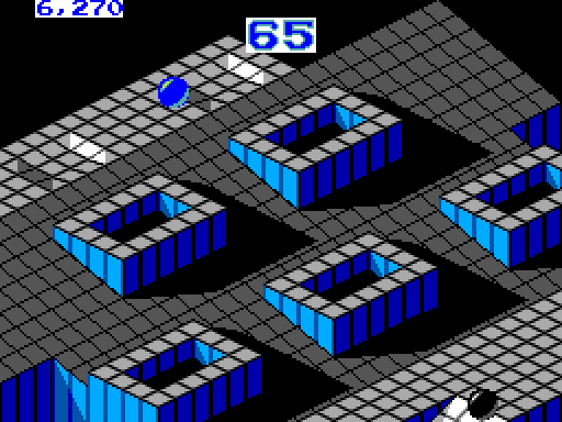 Marble Madness Sega Master System Screenshot: Start of the second race...