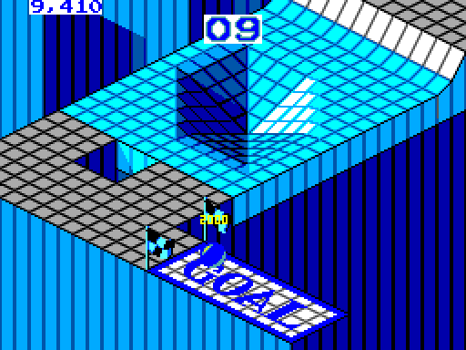 Marble Madness Sega Master System Screenshot: I reached the goal!